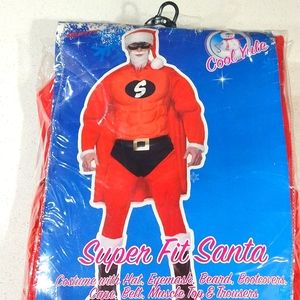 Super Fit Santa Costume size LG.